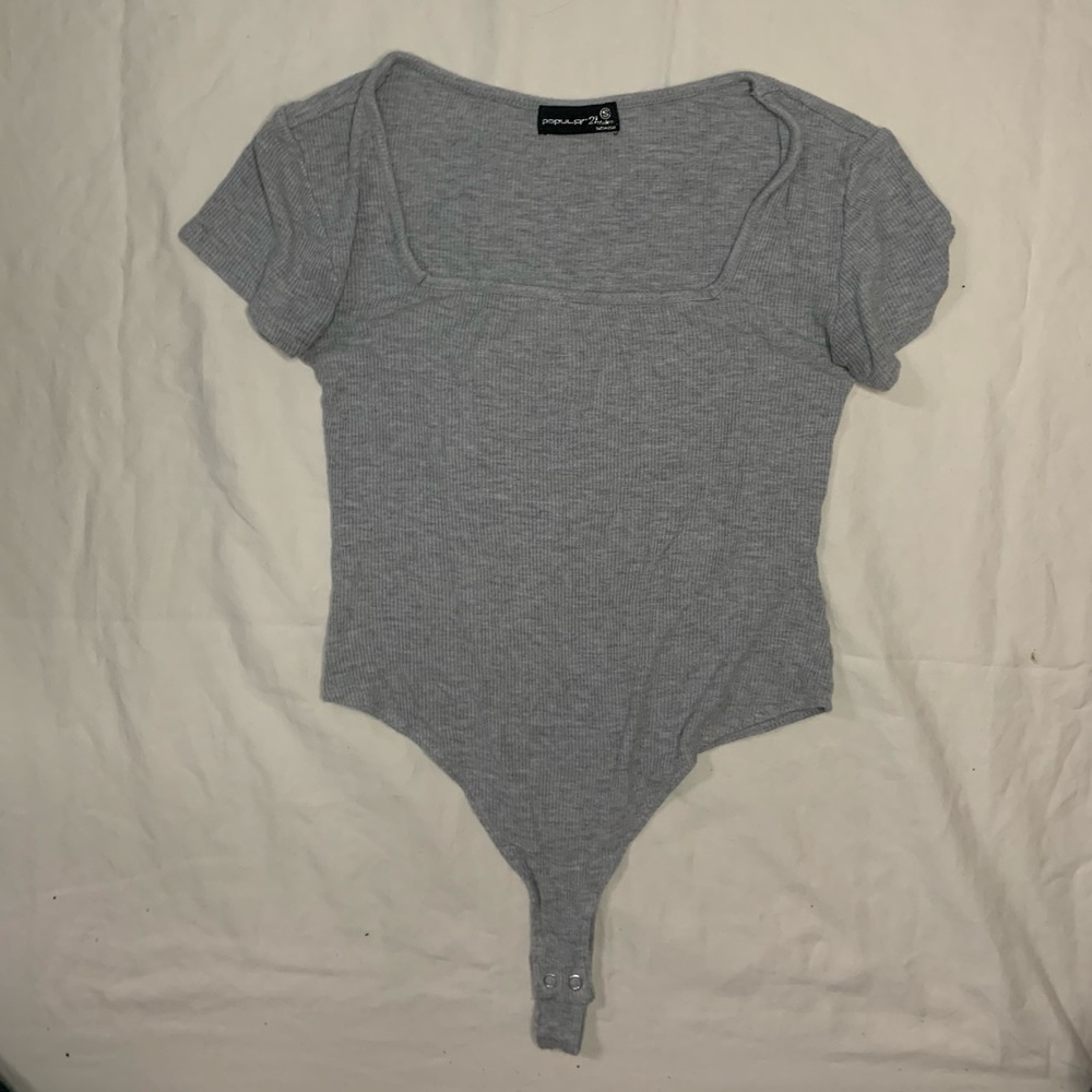 Womens Gray Body Suit